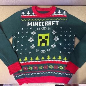 Minecraft Kids Holiday Sweater - Green and Red